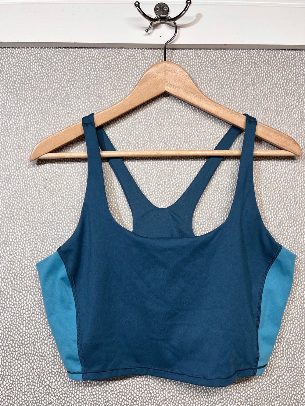 XL All In Motion Teal and Light Teal Racerback Sports Bralette/Workout Top